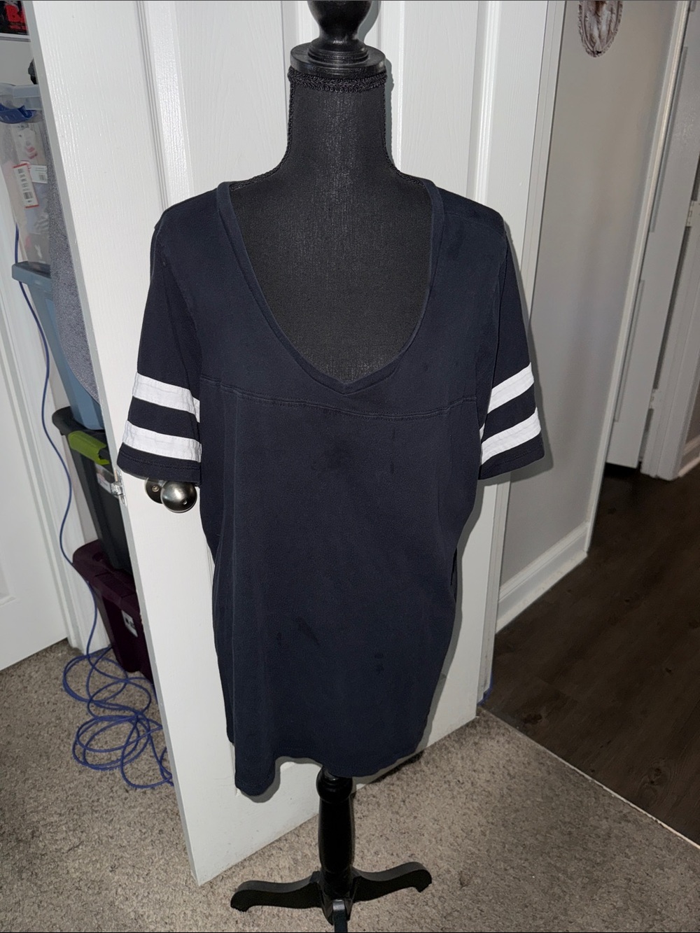 🖤TORRID FADED FOOTBALL BLACK RINGER TOP SIZE 3X🖤
